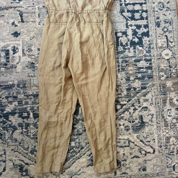 Lauren Ralph Lauren Womens Alpasia Linen Utility Jumpsuit - Picture 8 of 8